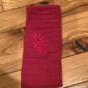 Red Embroidered Headband Skhoop Pink